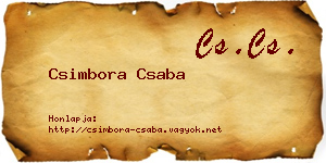 Csimbora Csaba névjegykártya